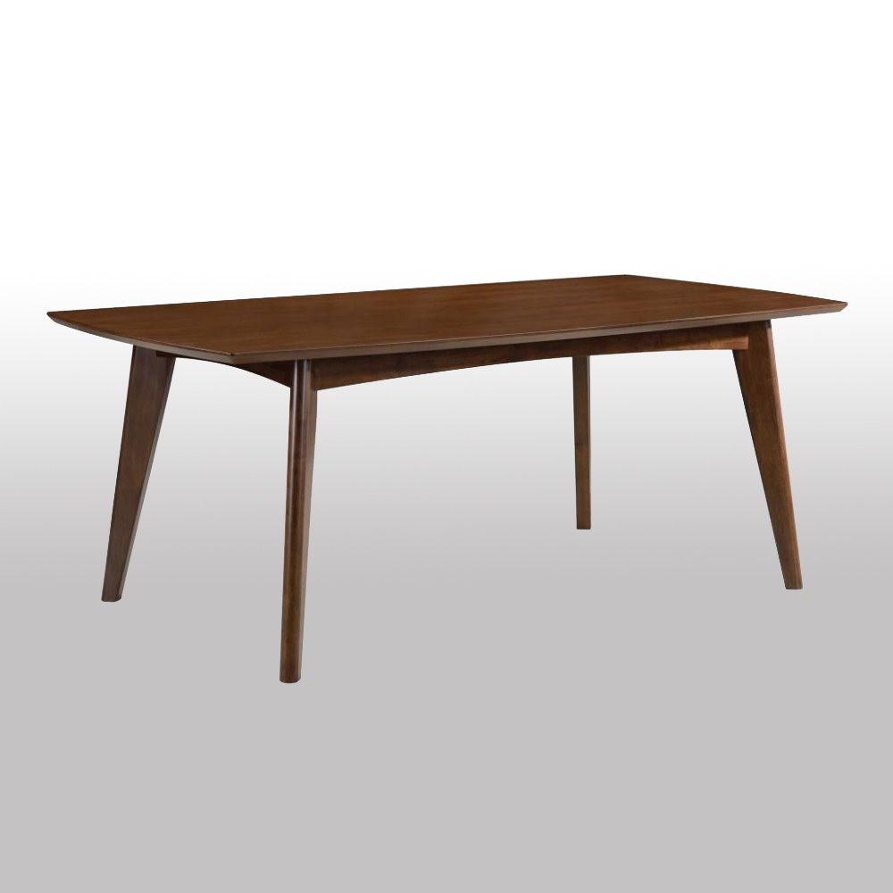 Rectangular Wood Dining Table in Dark Walnut