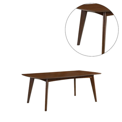 Rectangular Wood Dining Table in Dark Walnut