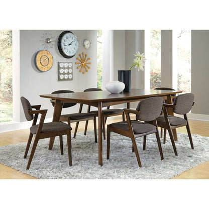 Rectangular Wood Dining Table in Dark Walnut
