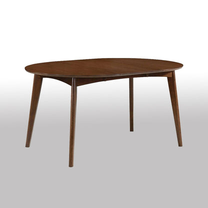 Oval Wood Dining Table in Dark Walnut