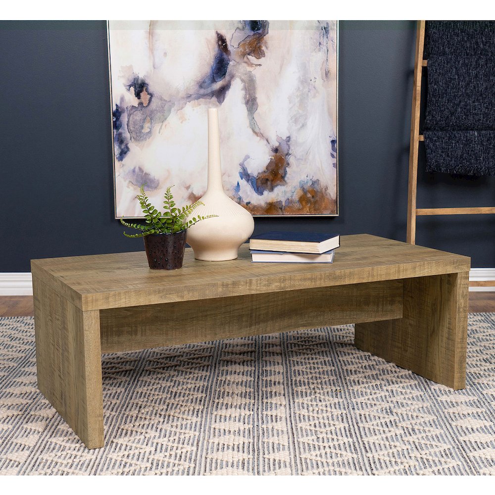 Rectangular Wood Coffee Table in Mango Finish