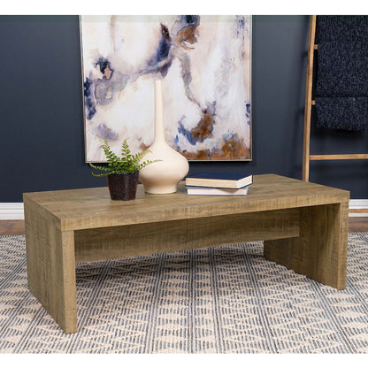 Rectangular Wood Coffee Table in Mango Finish