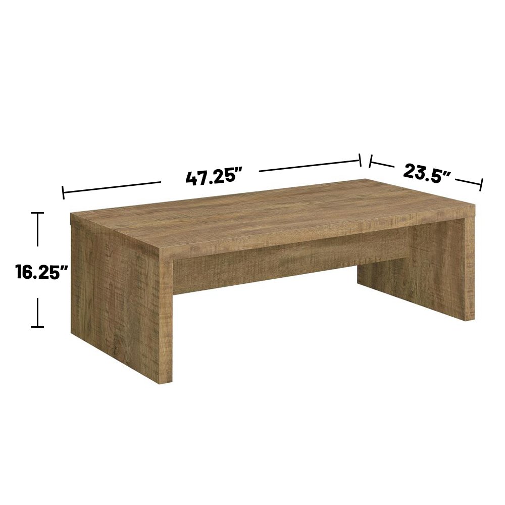 Rectangular Wood Coffee Table in Mango Finish