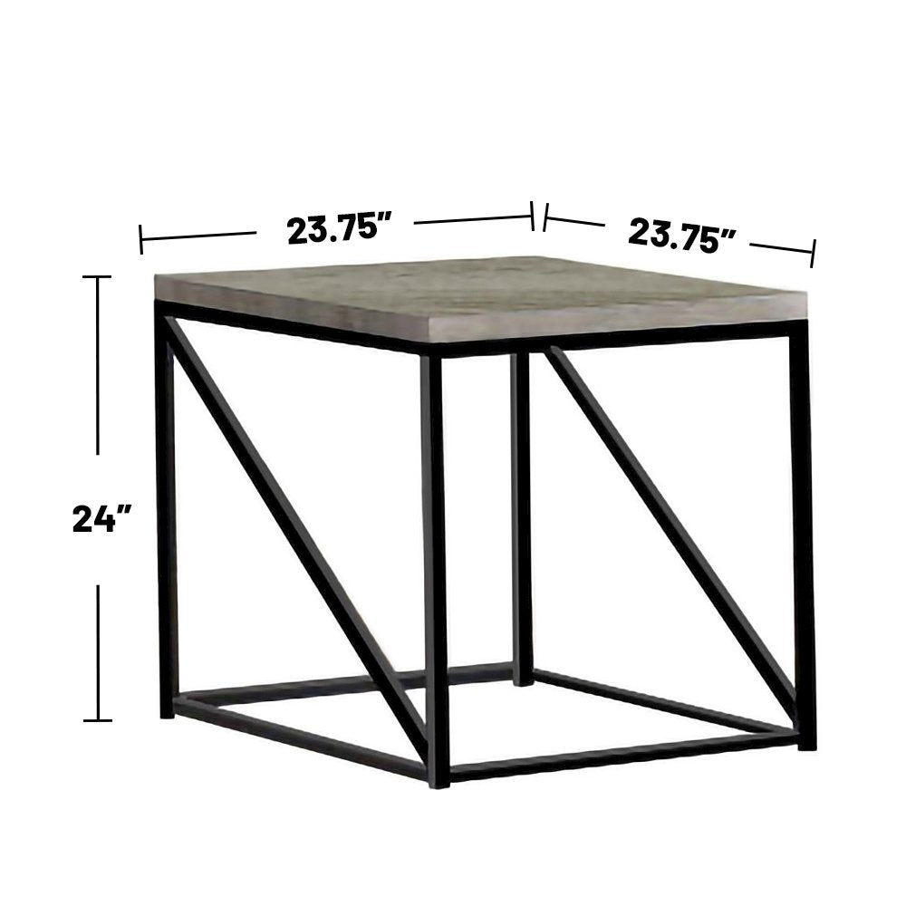 Square End Table in Sonoma Grey
