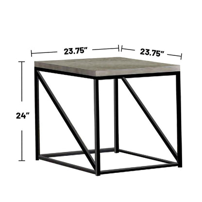Square End Table in Sonoma Grey