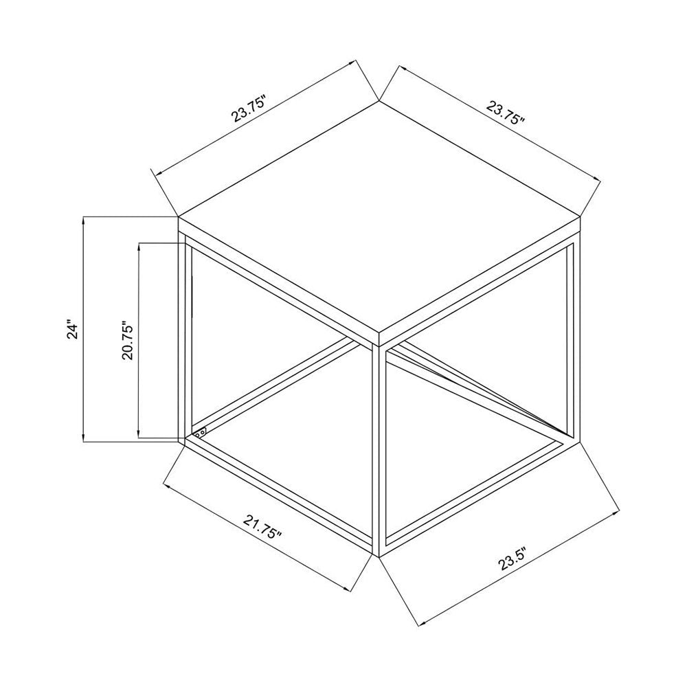 Square End Table in Sonoma Grey