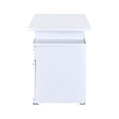 2-Drawer Office Desk With Cabinet in White