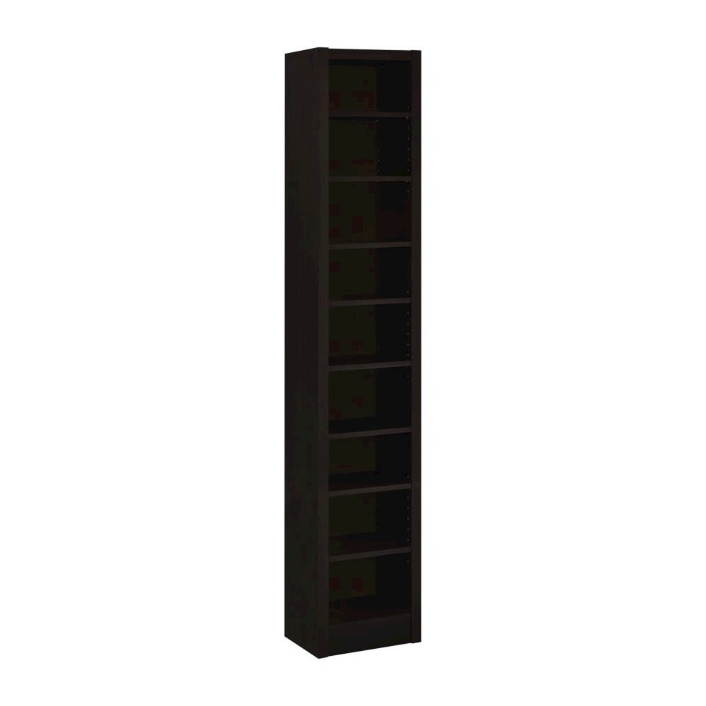 Rectangular Bookcase With 2 Fixed Shelves, Cappuccino