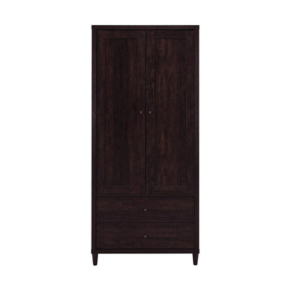 Tall Cabinet With Drawers, Rustic Tobacco