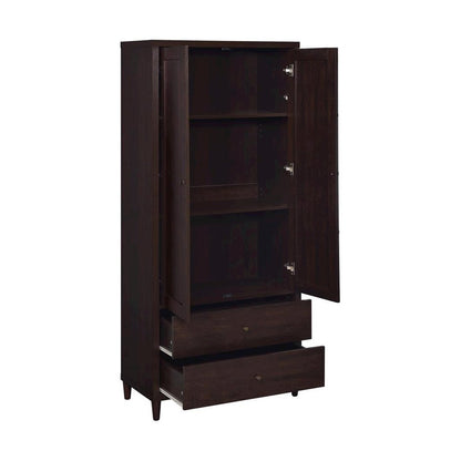 Tall Cabinet With Drawers, Rustic Tobacco