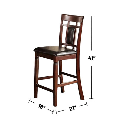 Margiela 5-Piece Dark Brown Counter Height Dining Set