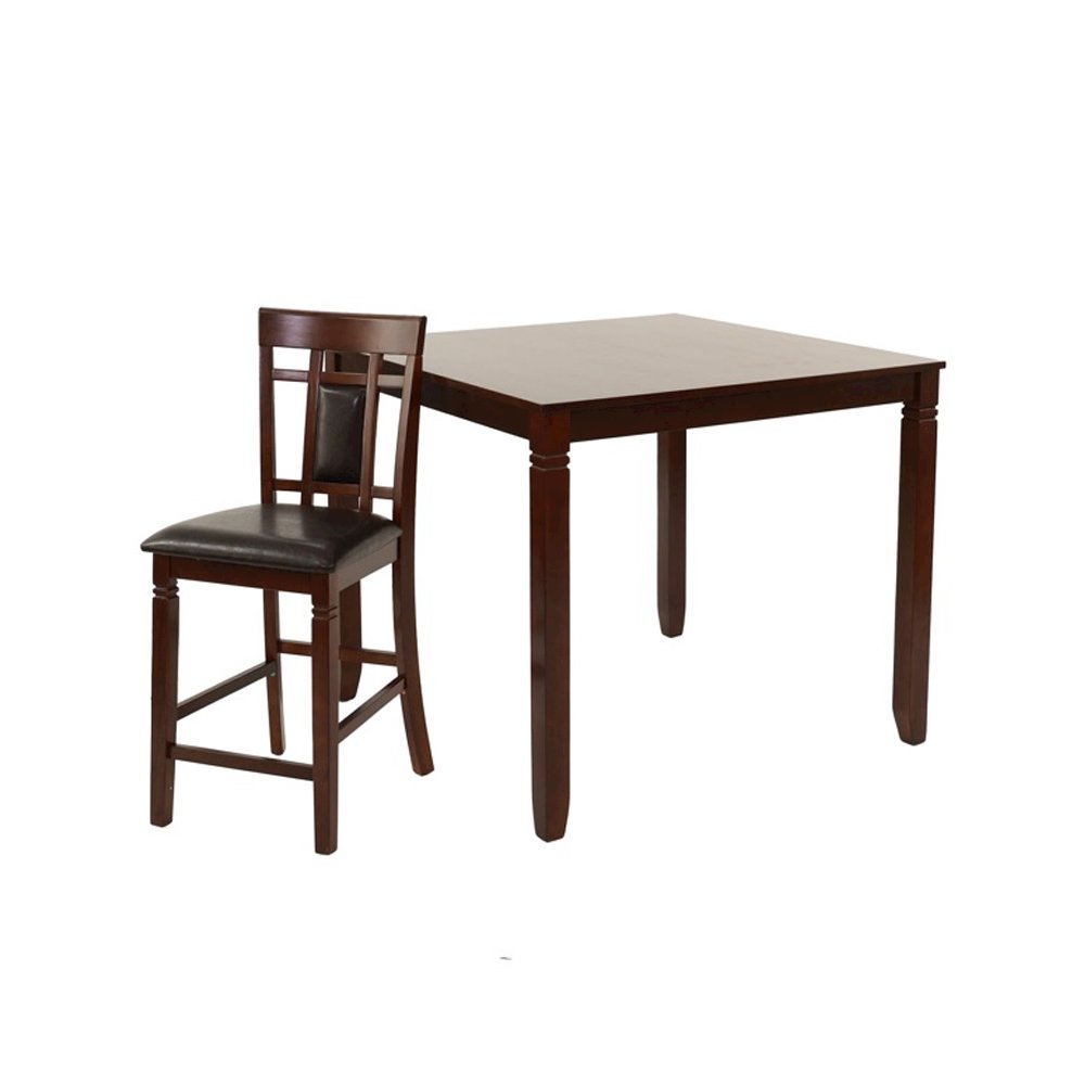 Margiela 5-Piece Dark Brown Counter Height Dining Set