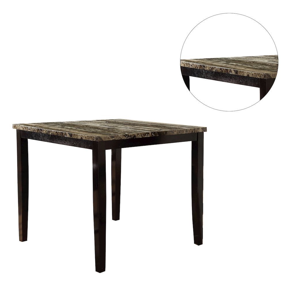 Square Counter Height Dining Table in Brown