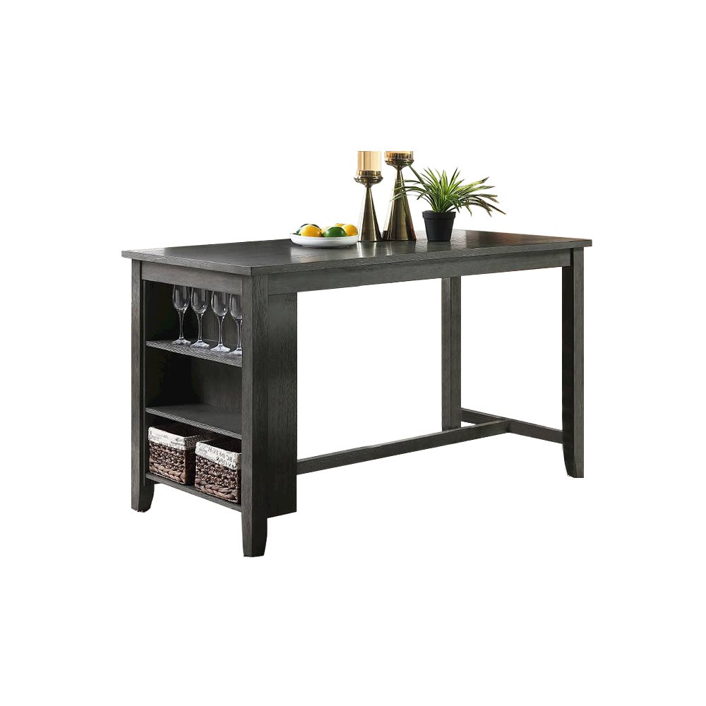 Wooden Dining Table in Dark Gray
