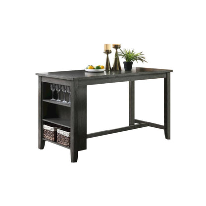 Wooden Dining Table in Dark Gray