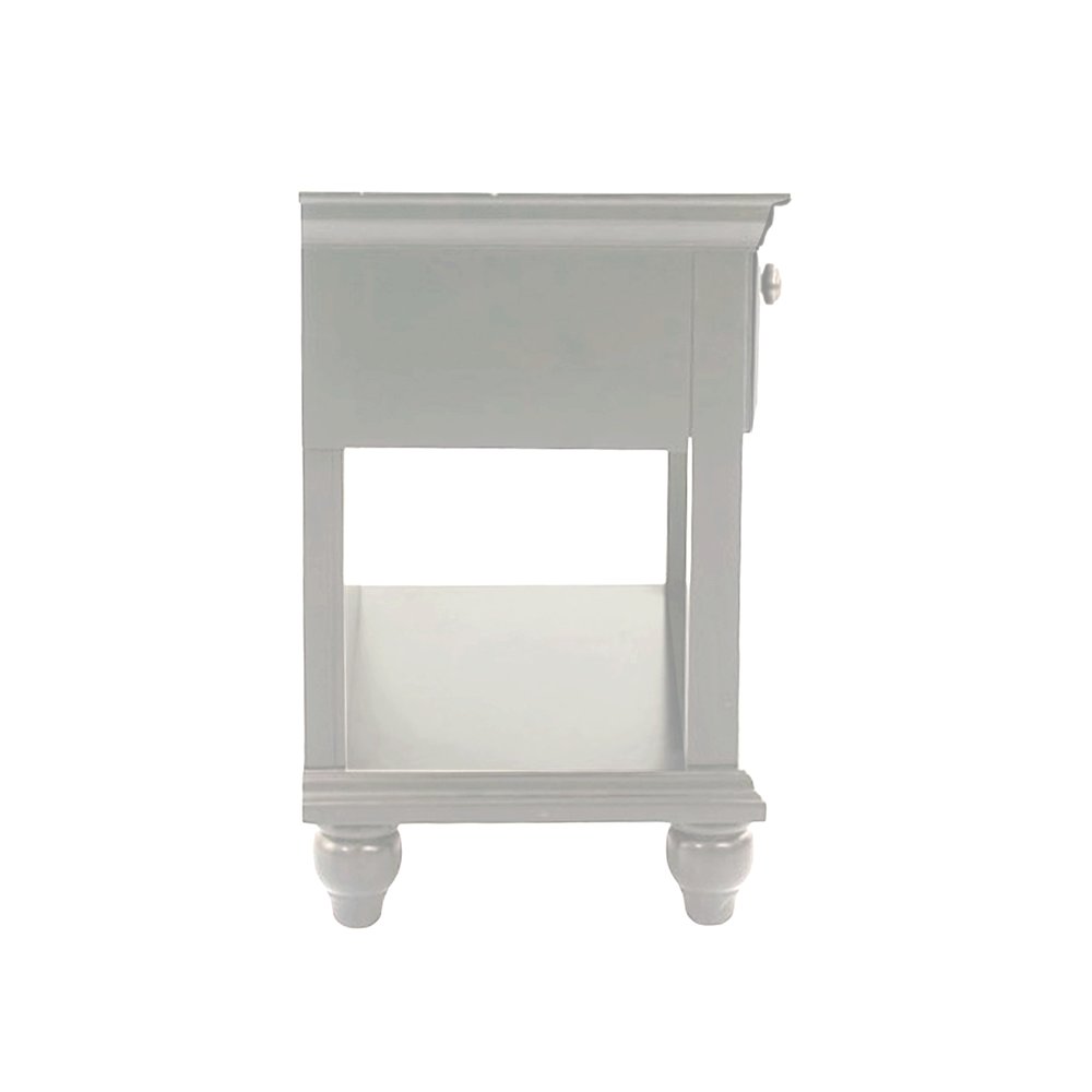 Lyndon Nightstand with Drawer and Shelf in White