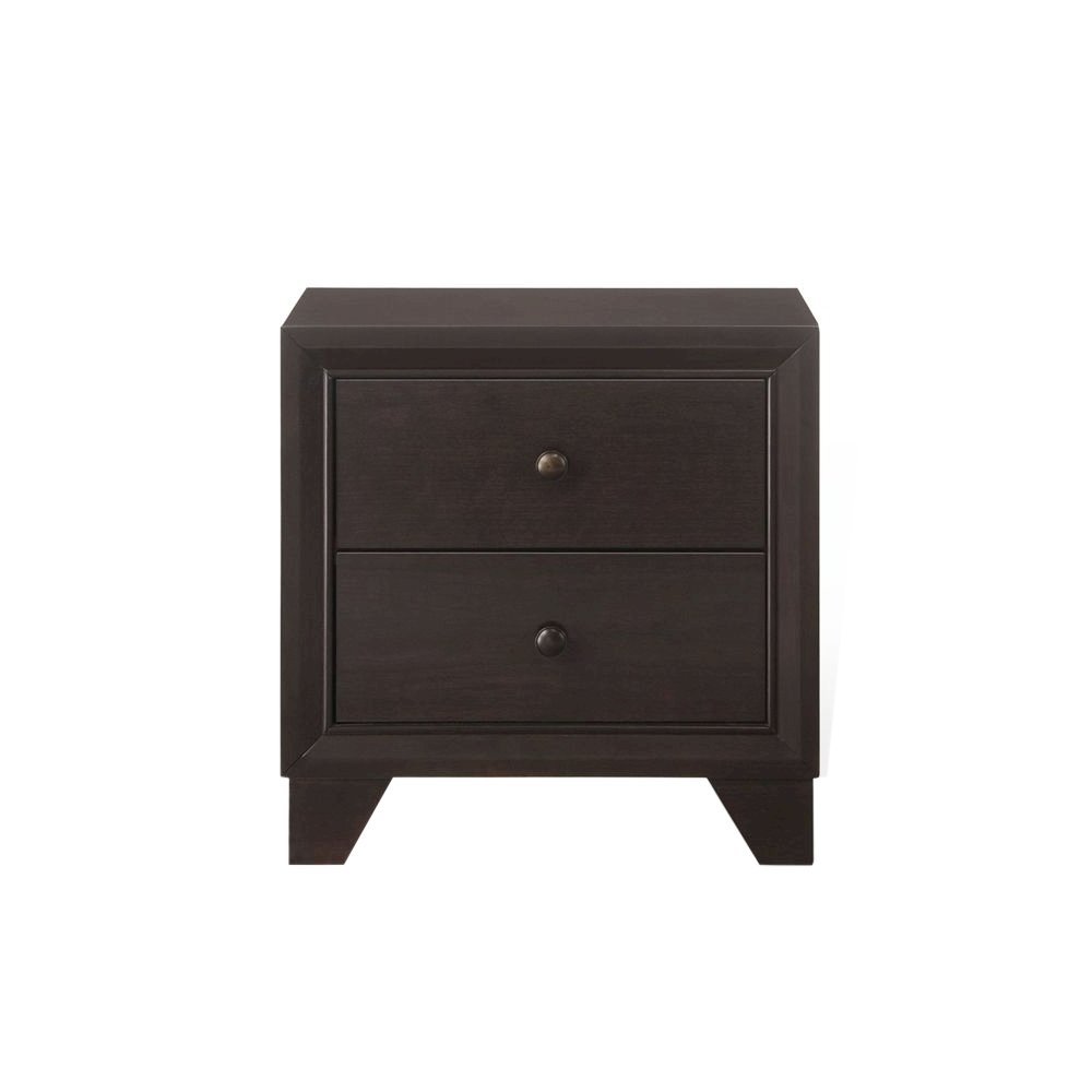 2-Drawer Nightstand in Espresso