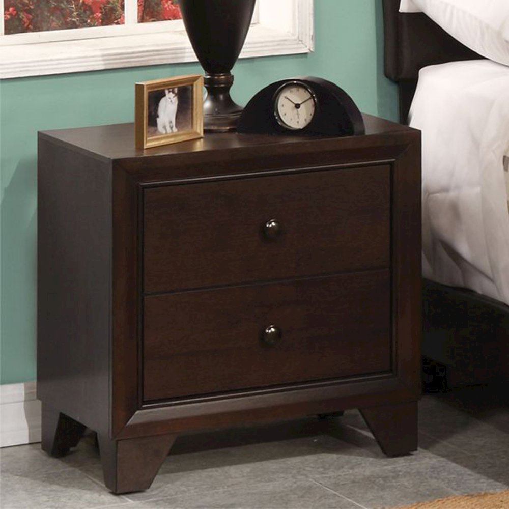 2-Drawer Nightstand in Espresso