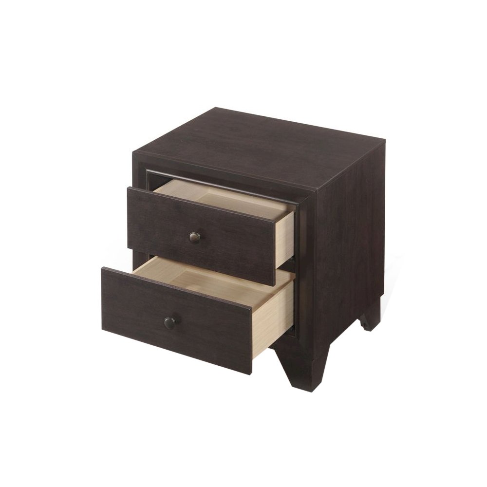 2-Drawer Nightstand in Espresso