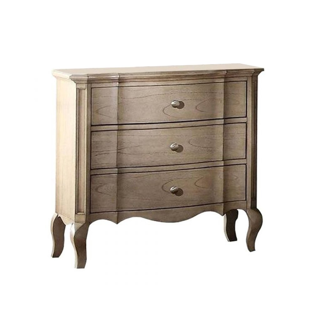 3-Drawer Nightstand in Antique Taupe