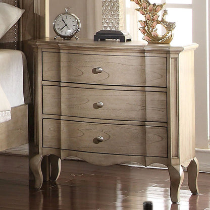 3-Drawer Nightstand in Antique Taupe