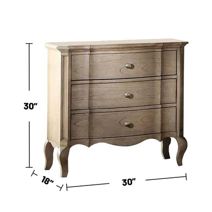 3-Drawer Nightstand in Antique Taupe