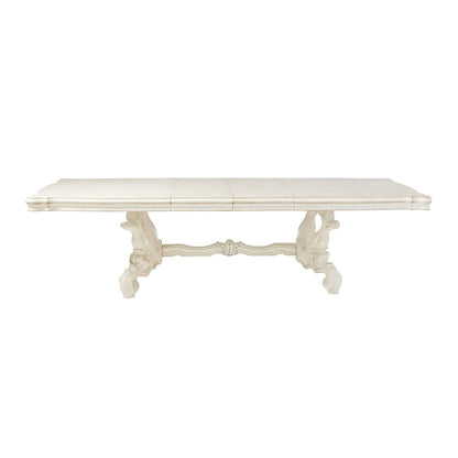 Rectangular Wooden Dining Table in Bone White