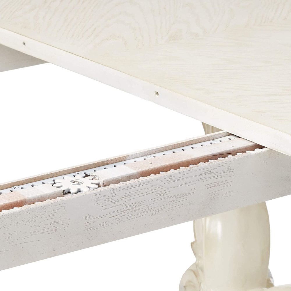 Rectangular Wooden Dining Table in Bone White