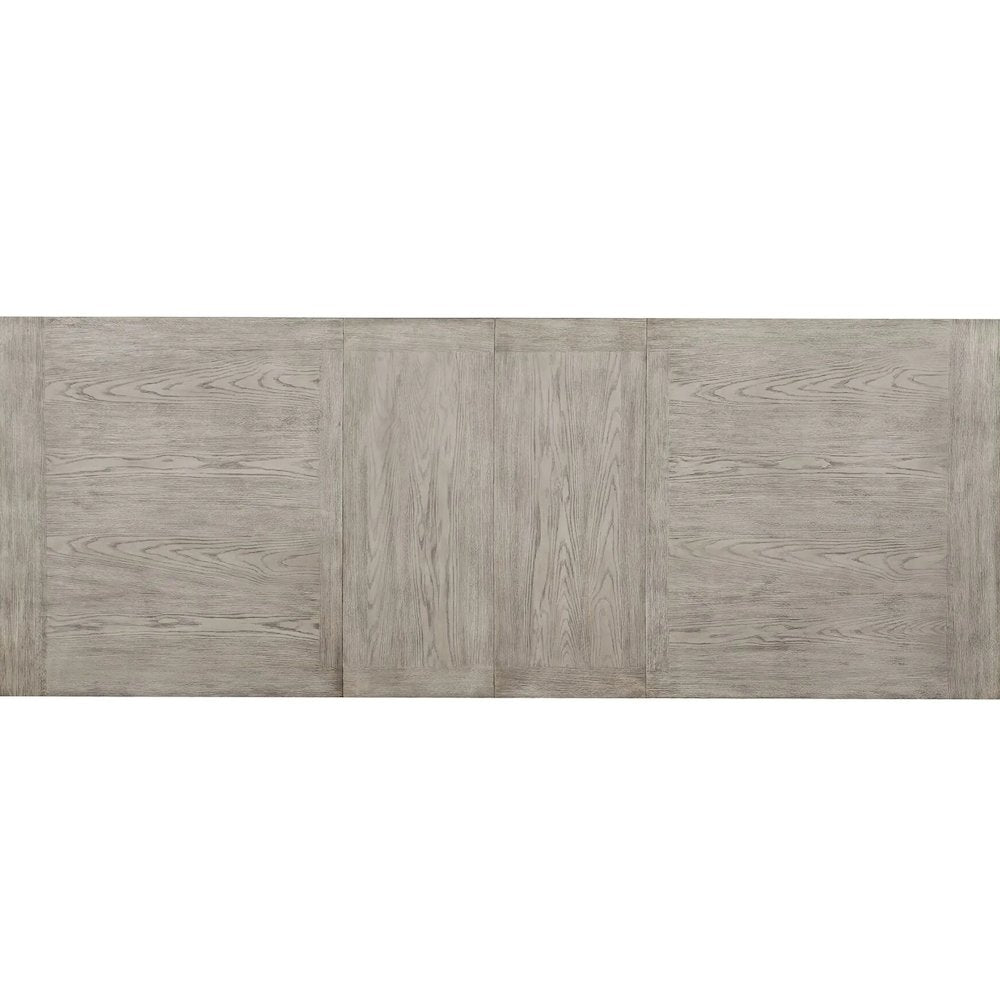 Rectangular Dining Table with Leaves in Gray Oak