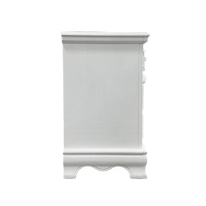 2-Drawer Wooden Nightstand in White