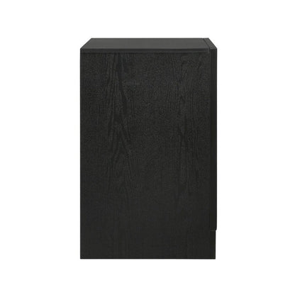 3-Drawer Nightstand with Hidden Drawer in Black