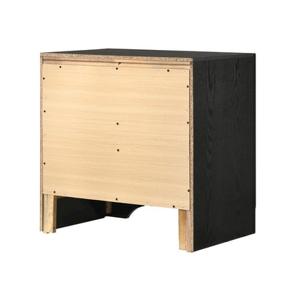 3-Drawer Nightstand with Hidden Drawer in Black