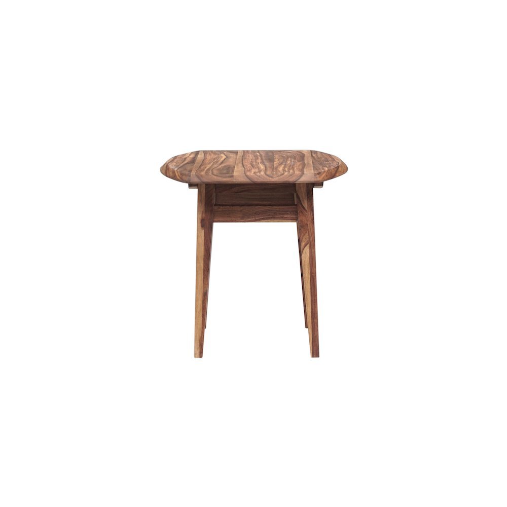 Porter Designs Fusion Solid Sheesham Wood End Table, Natural