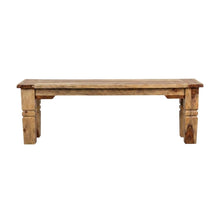Solid Sheesham Wood Dining Bench with Bohemian Eclectic Style for Dining Room