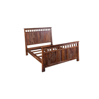 Porter Designs Kalispell Solid Sheesham Wood Queen Bed, Brown