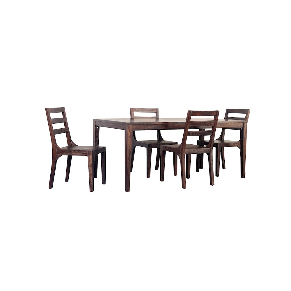 Porter Designs Fall River Solid Sheesham Wood Dining Table, Gray