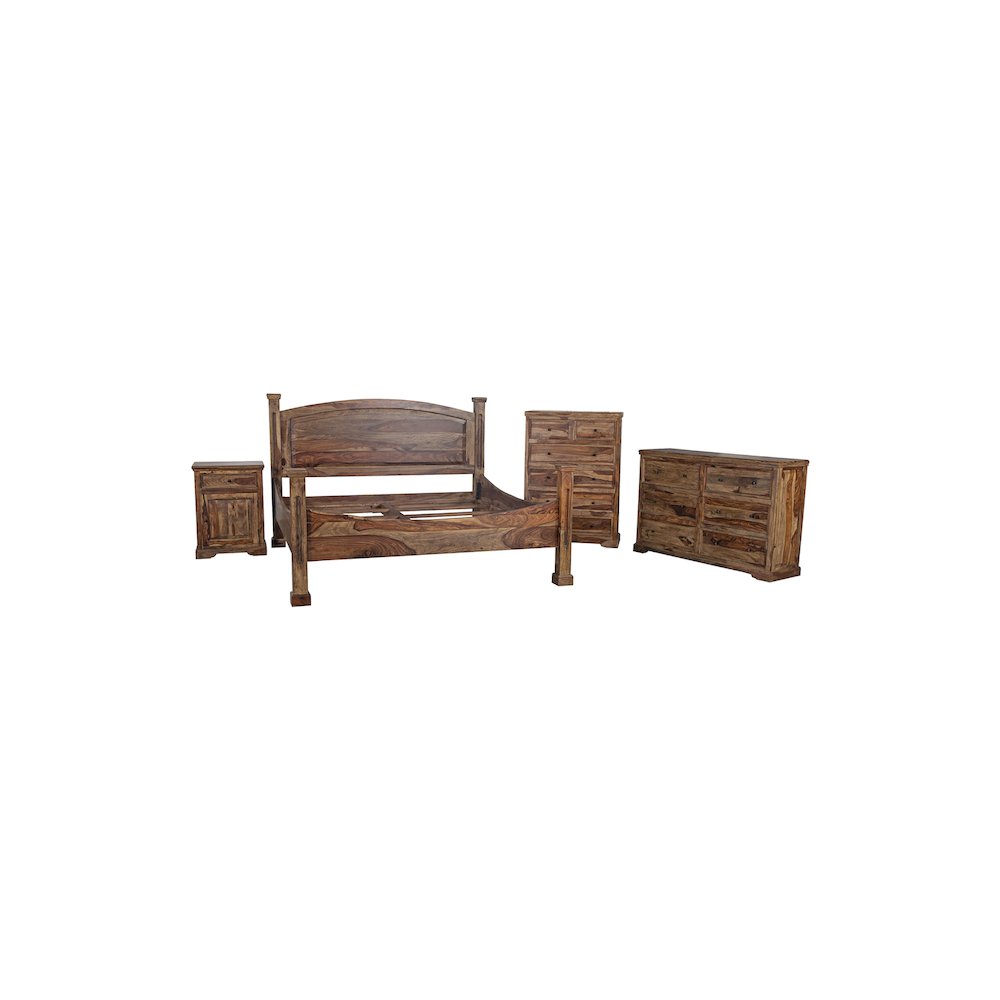 Porter Designs Taos Solid Sheesham Wood Dresser, Brown