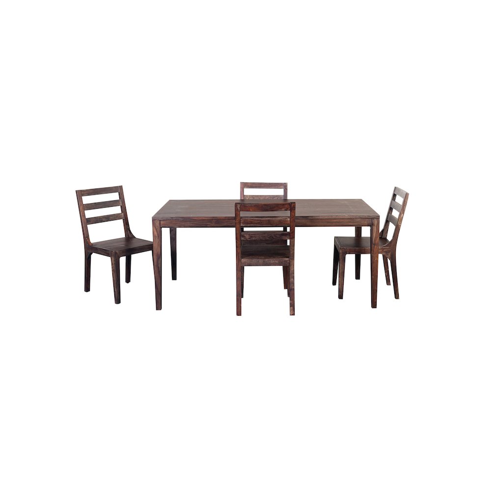 Porter Designs Fall River Solid Sheesham Wood Dining Table, Gray