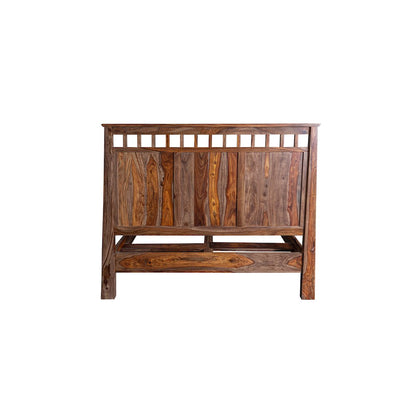 Porter Designs Kalispell Solid Sheesham Wood Queen Bed, Brown