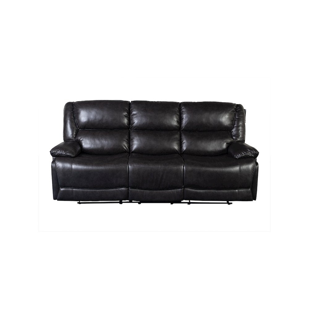Porter Designs Ennis Triple Power Reclining Sofa, Black