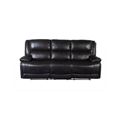 Porter Designs Ennis Triple Power Reclining Sofa, Black