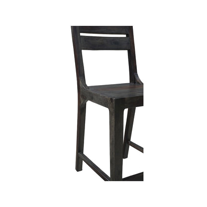 Fall River Solid Sheesham Wood 24" Counter Height Dining Chair, Gray (Set of 2)