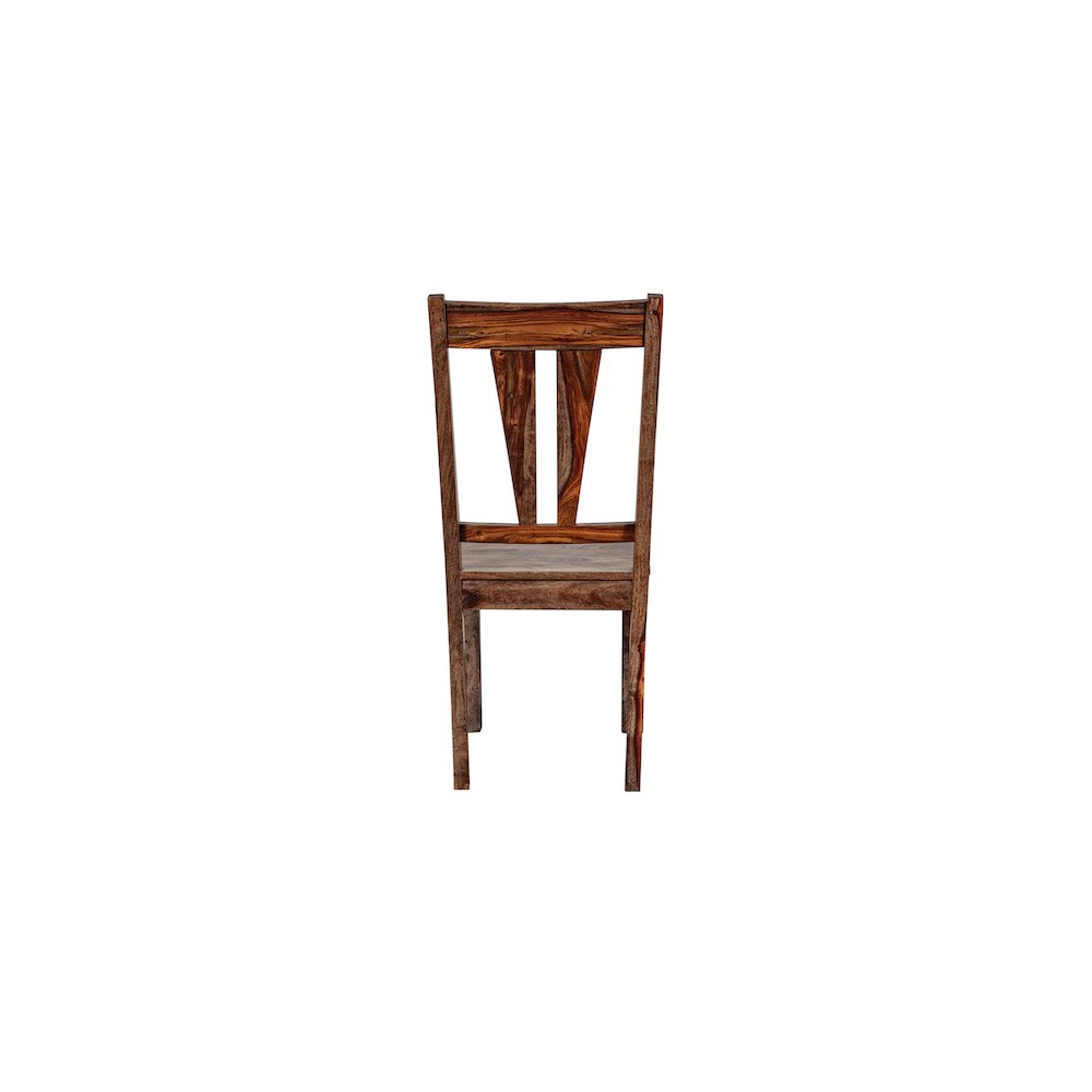 Porter Designs Kalispell Solid Sheesham Wood Dining Chair, Brown (Set of 2)