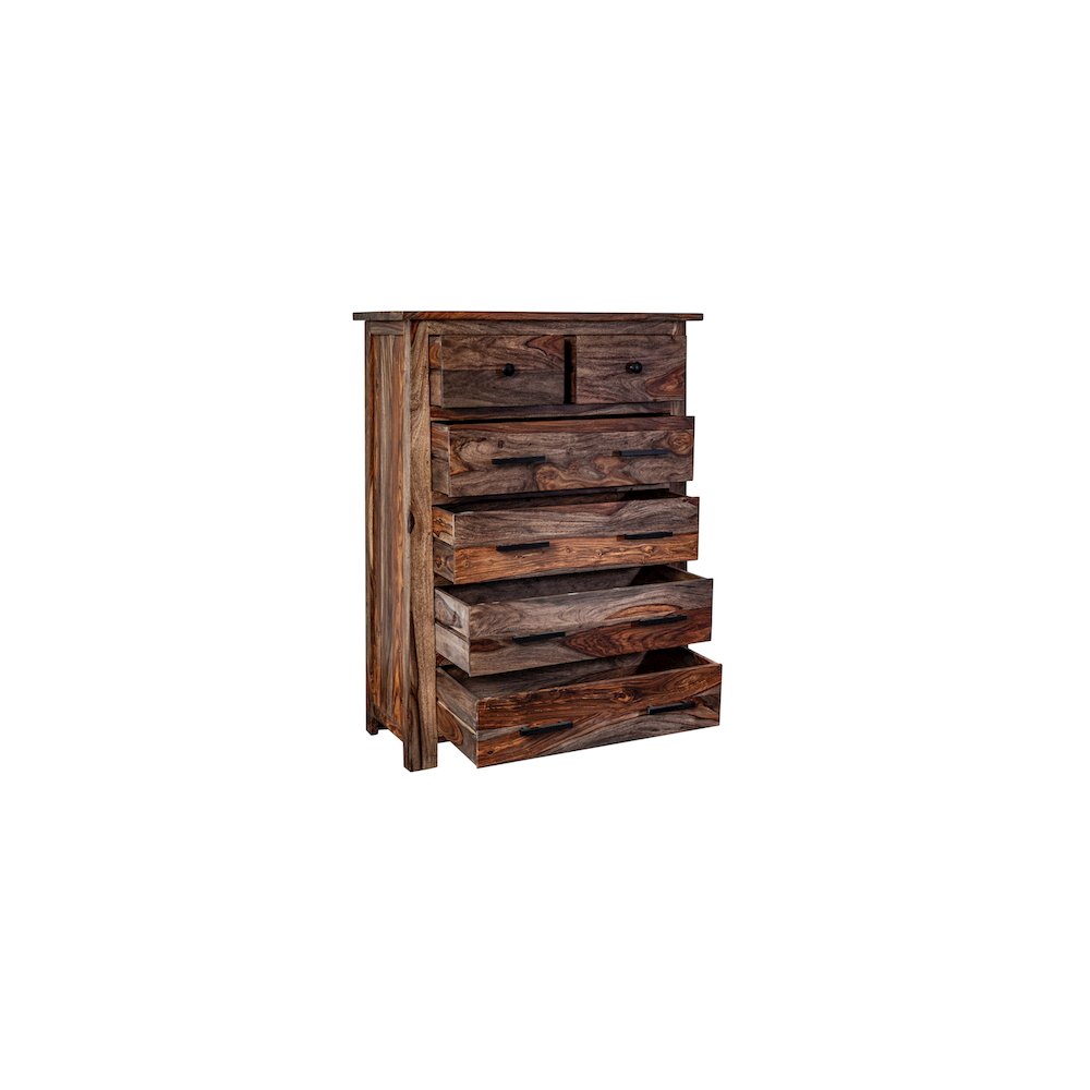 Porter Designs Kalispell Solid Sheesham Wood Chest, Brown