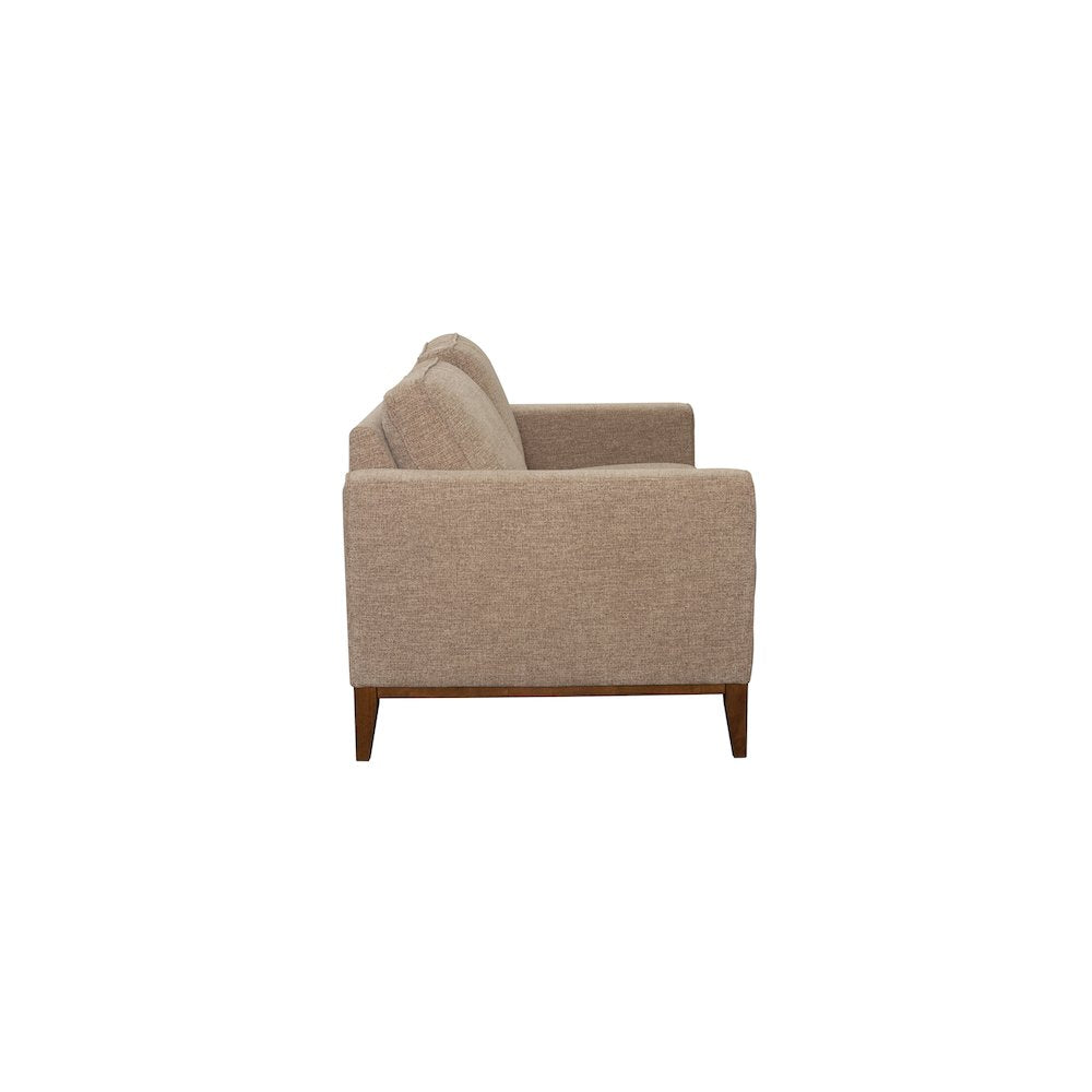 Porter Designs Annie Wood Trim Loveseat, Cream