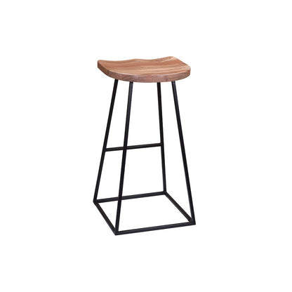Porter Designs Clement Solid Acacia Wood 30" Bar Stool, Natural