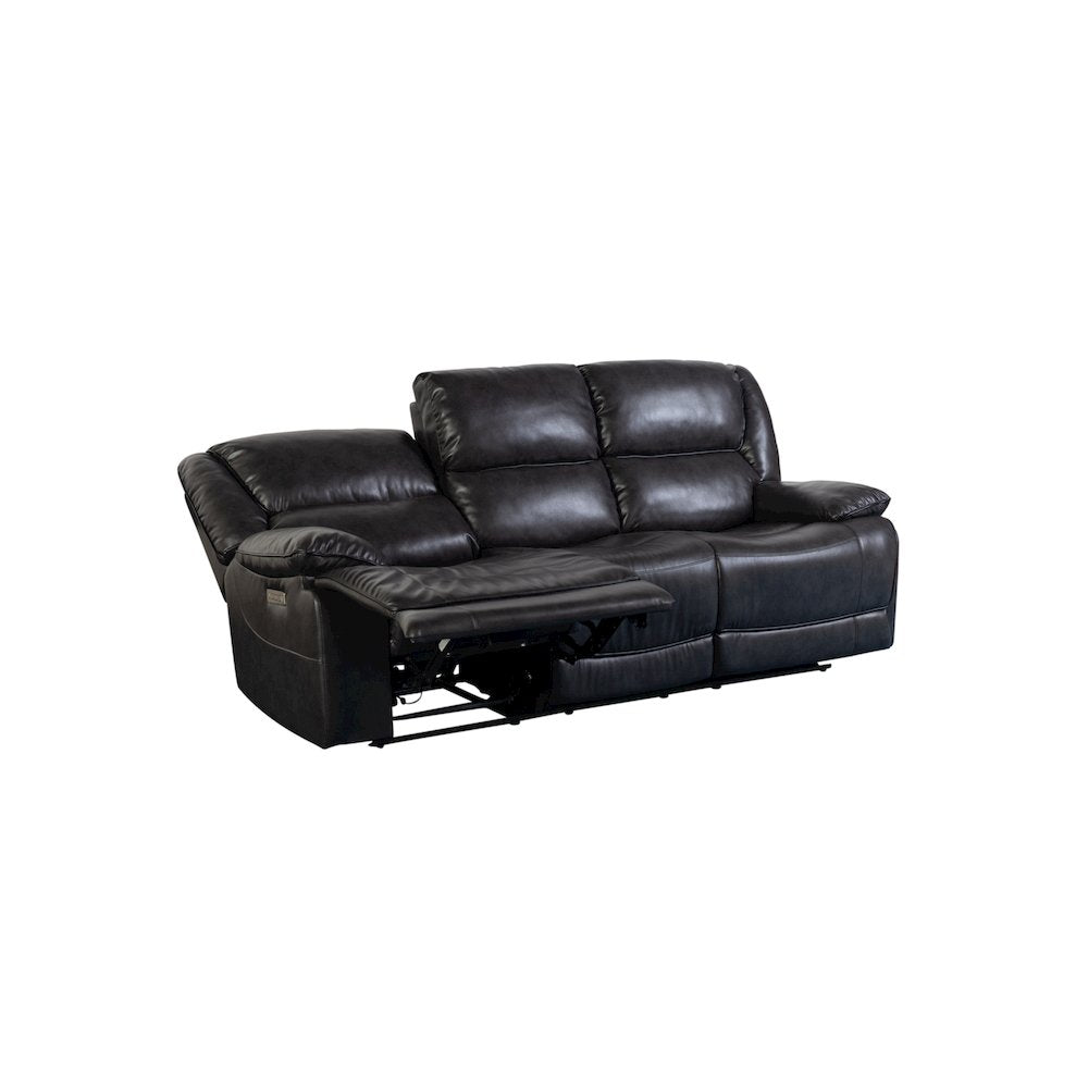 Porter Designs Ennis Triple Power Reclining Sofa, Black