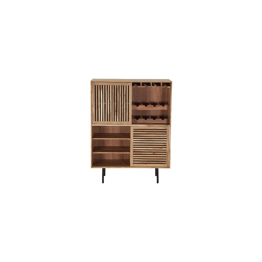 Porter Designs Bauhaus Solid Acacia Wood Bar, Natural