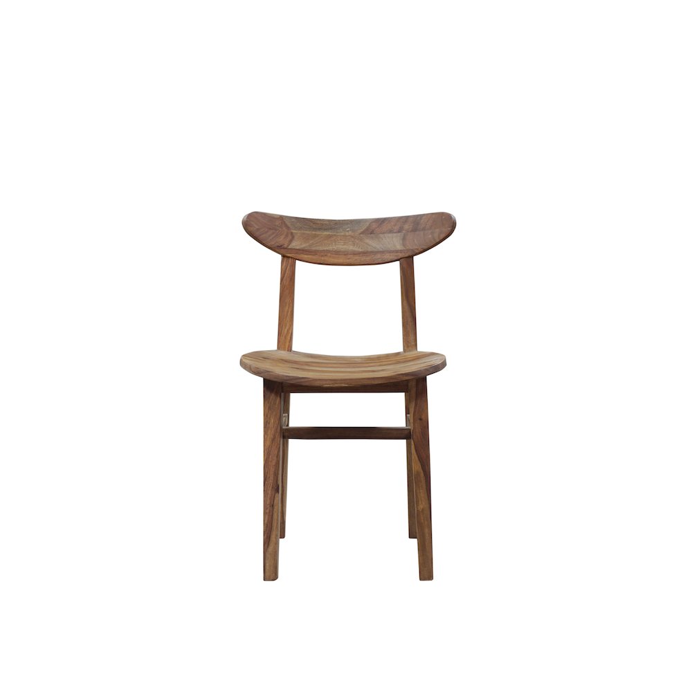 Porter Designs Fusion Solid Sheesham Wood Dining Chair, Natural (Set of 2)
