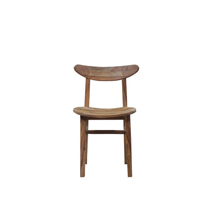 Porter Designs Fusion Solid Sheesham Wood Dining Chair, Natural (Set of 2)